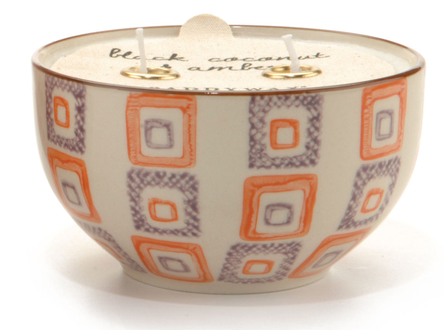 Boheme Blood Orange & Bergamot Hand Painted Ceramic Candle Bowl 7 oz.