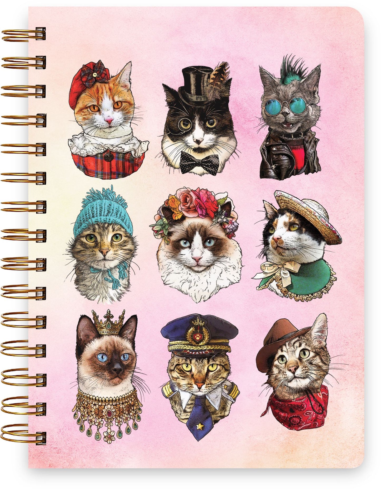 Cat Portraits Wire-O Journal