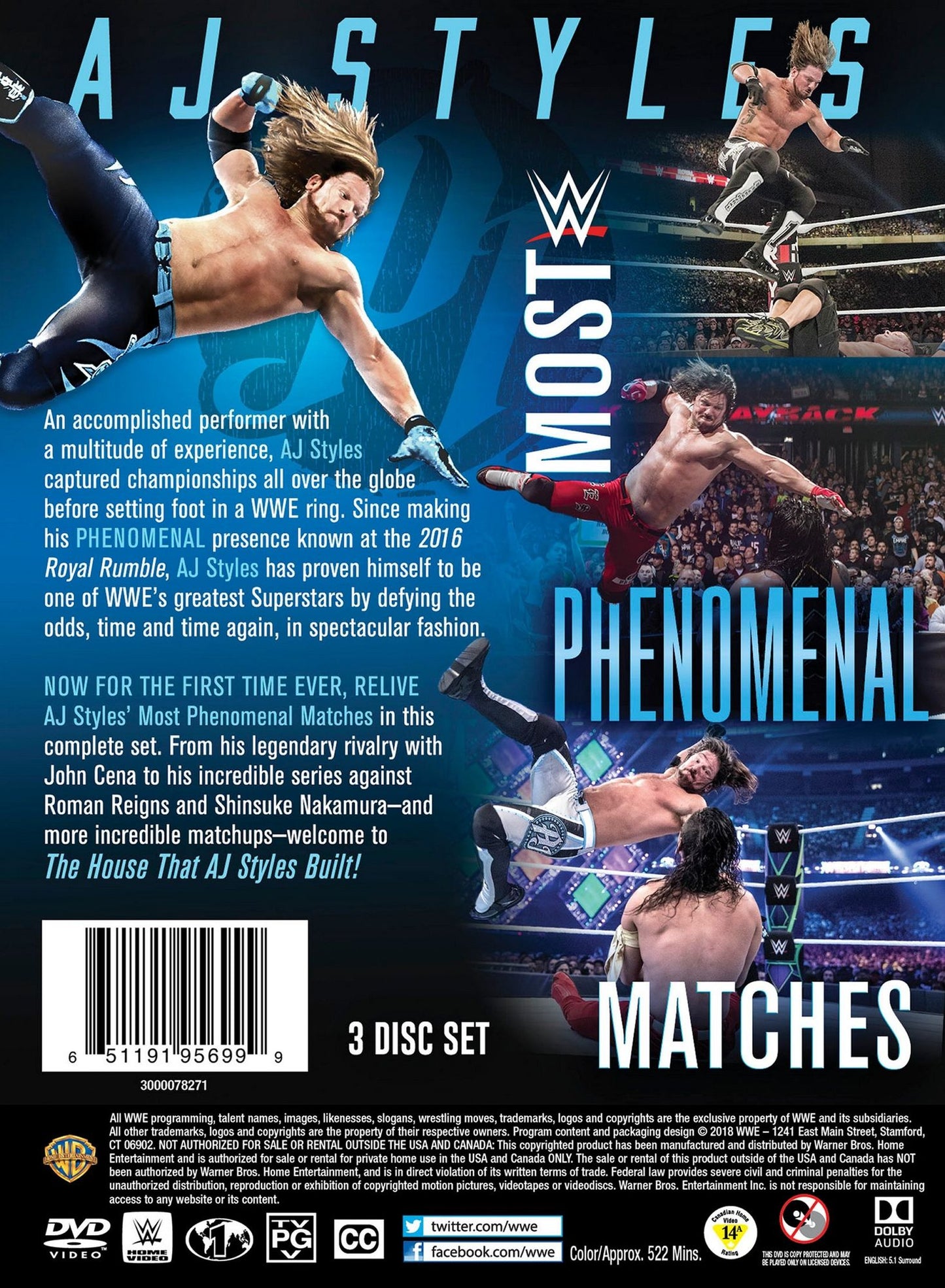 WWE: AJ Styles - Most Phenomenal Matches