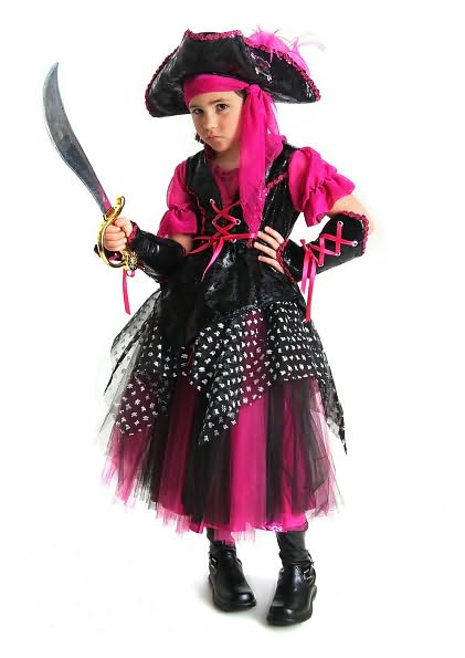 Caribbean Pirate Child Costume: Size Small (6)