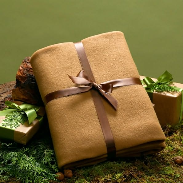 Camel Fleece Gift Throw