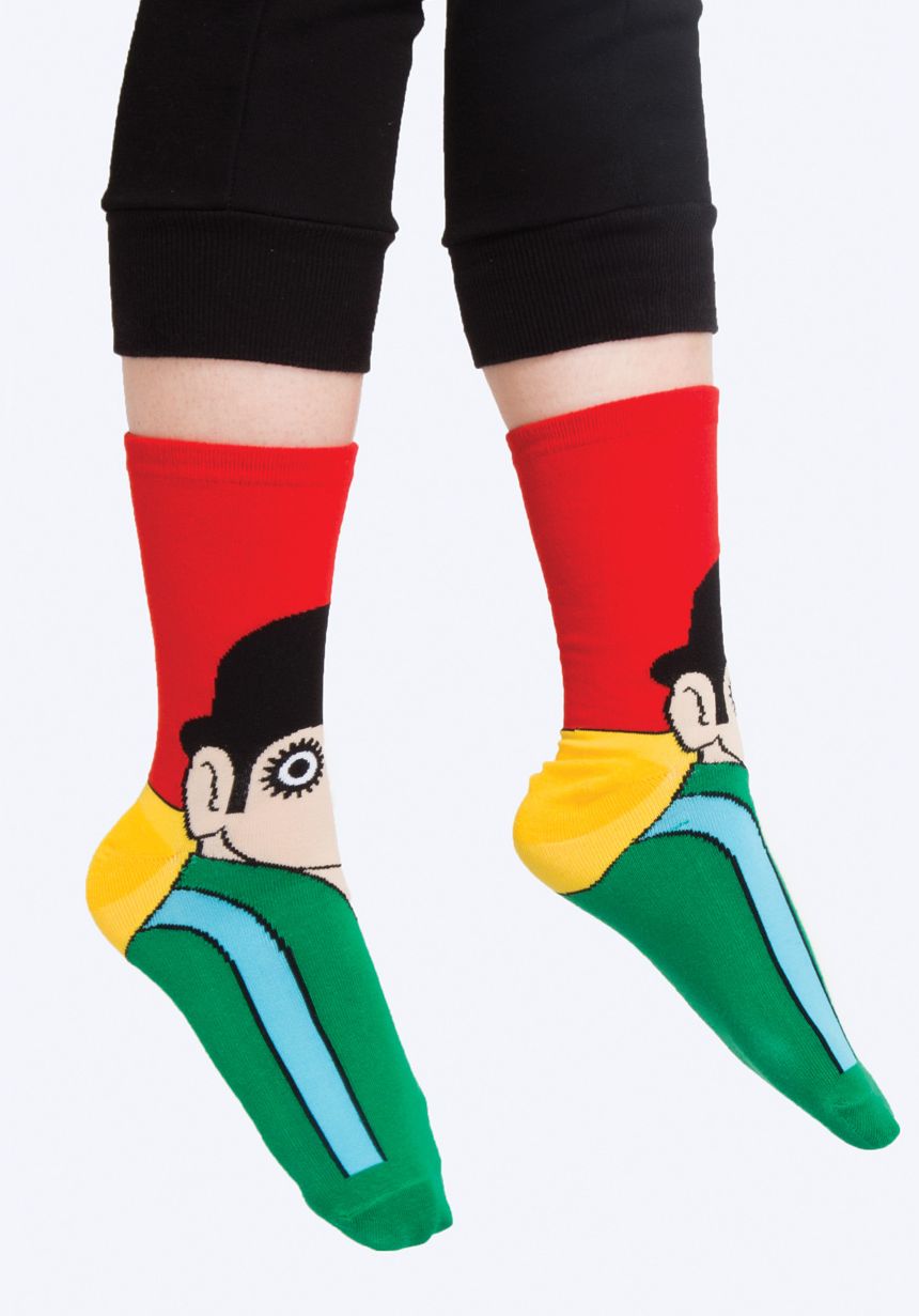 Clockwork Orange Crew Socks Unisex 10-13 1 Pair