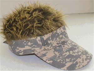 Billy Bob Teeth 10077 Flair Hair Hat Light Gray Camo with Brown Hair