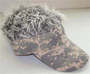 Billy Bob Teeth 10078 Flair Hair Hat Light Gray Camo with Gray Hair