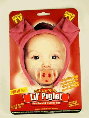 Billy Bob Teeth 50460 Lil Piglet Pacifier and Headband Combo Pacifier
