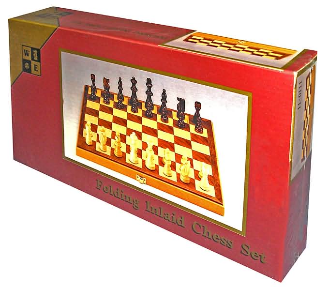 Wood Expressions Chess Set with Folding Walnut Board