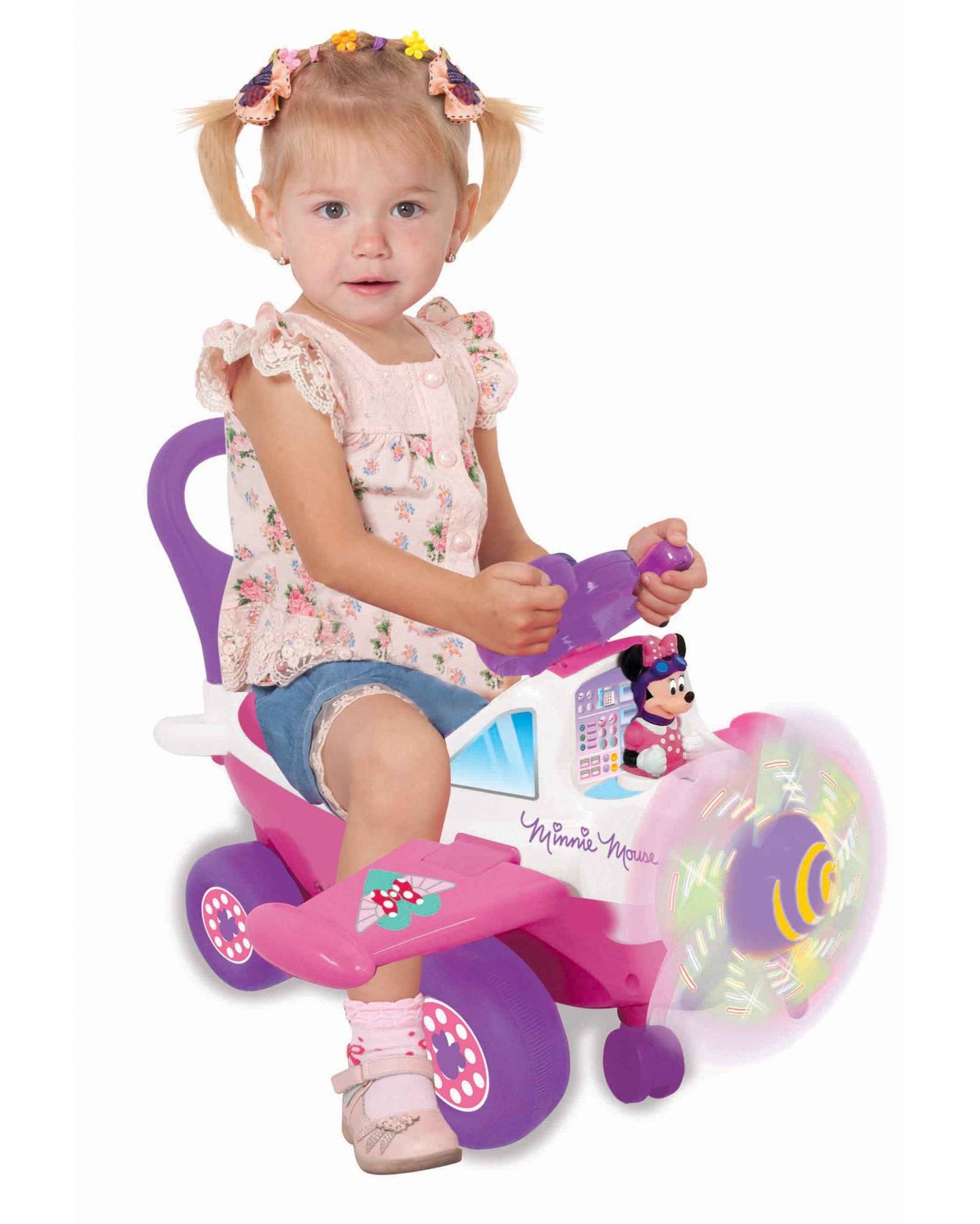 Kiddieland Disney Minnie Mouse Plane Light & Sound Activity Ride-On