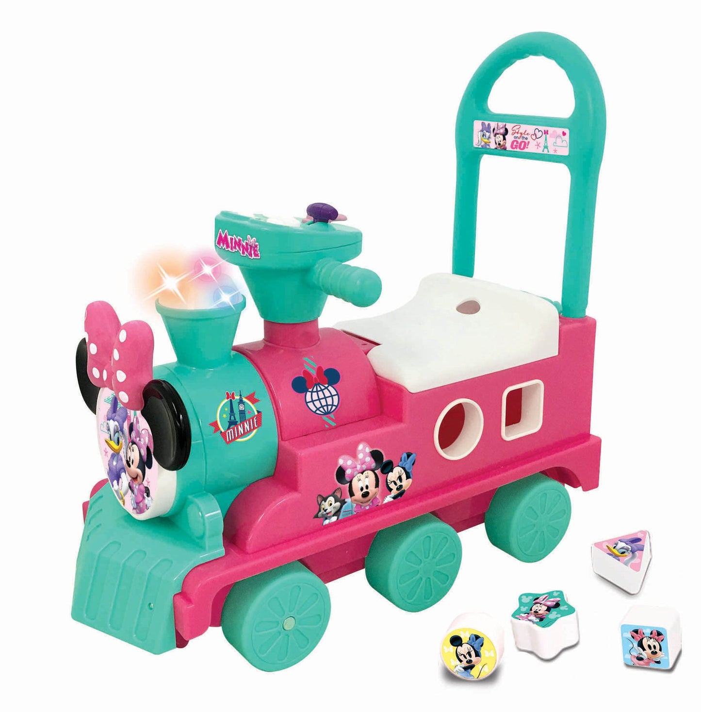 Kiddieland Disney Minnie Mouse Play n' Sort Activity Train Ride-On