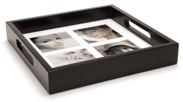 Café Black Photo Tray