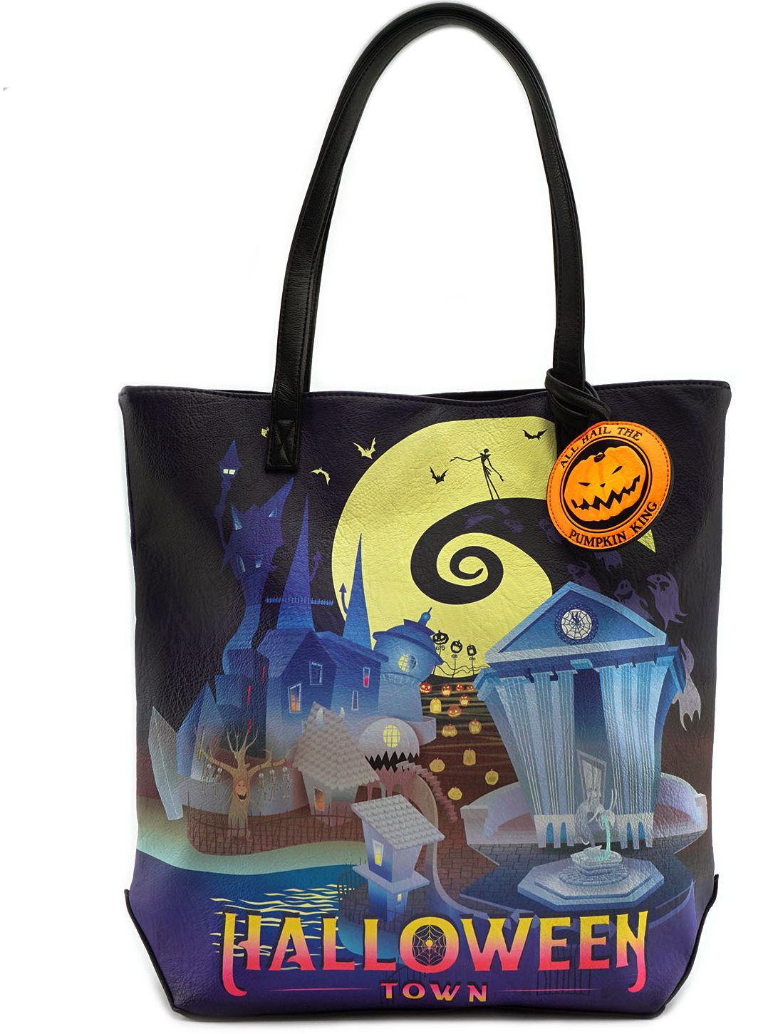 Halloween Town & Christmas Town Two Sided Tote (Loungefly Nightmare Before Christmas:)