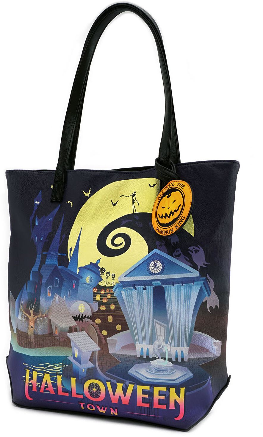 Halloween Town & Christmas Town Two Sided Tote (Loungefly Nightmare Before Christmas:)