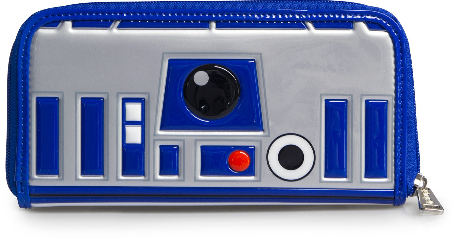 R2D2 Patent Zip Around Wallet