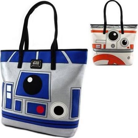 R2D2 BB8 2 SIDED BIG FACE TOTE BAG