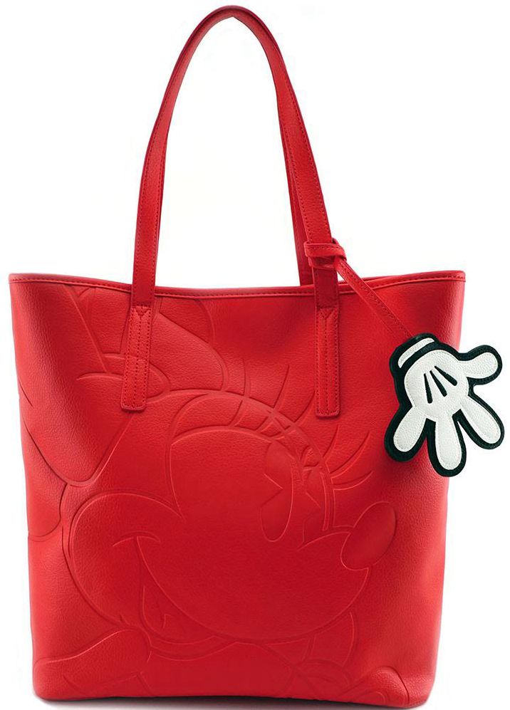 MINNIE DEBOSSED TOTE WITH BAG CHARM