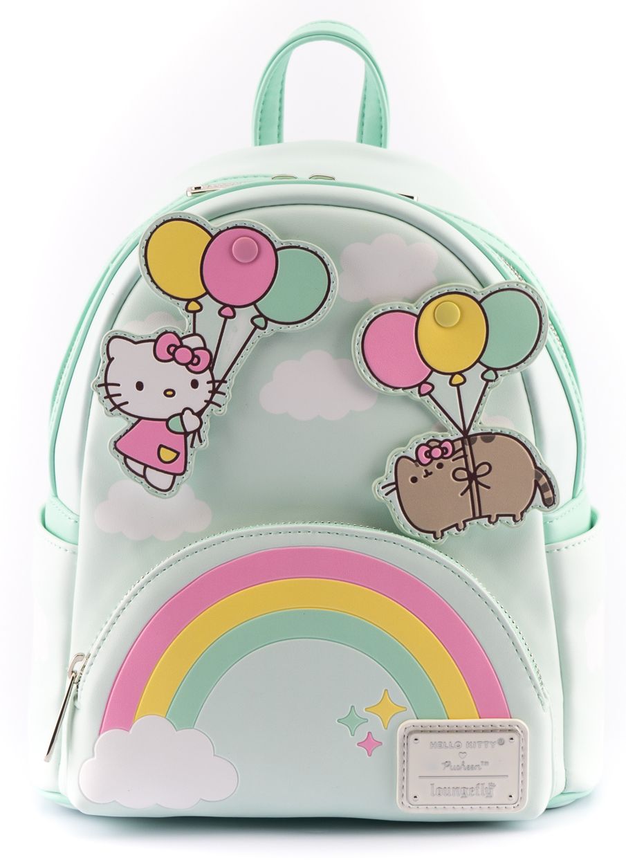 X Hello Kitty Balloons & Rainbow Mini Backpack (Loungefly Pusheen:)