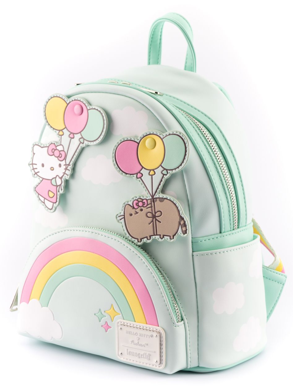 X Hello Kitty Balloons & Rainbow Mini Backpack (Loungefly Pusheen:)