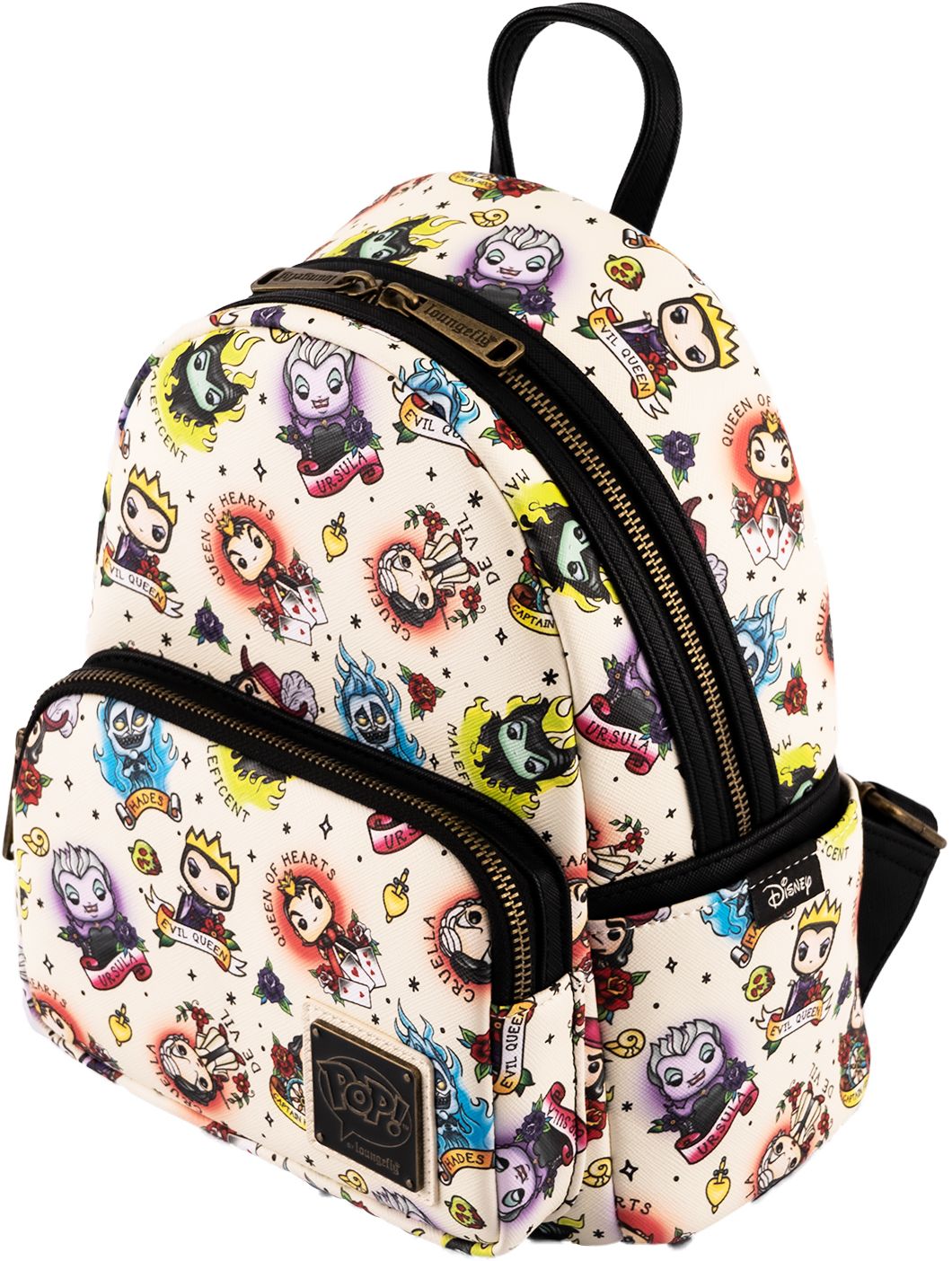 Villains Tattoo Aop Mini Backpack (Pop By Loungefly Disney:)