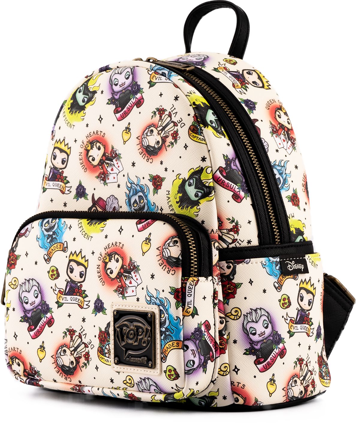 Villains Tattoo Aop Mini Backpack (Pop By Loungefly Disney:)