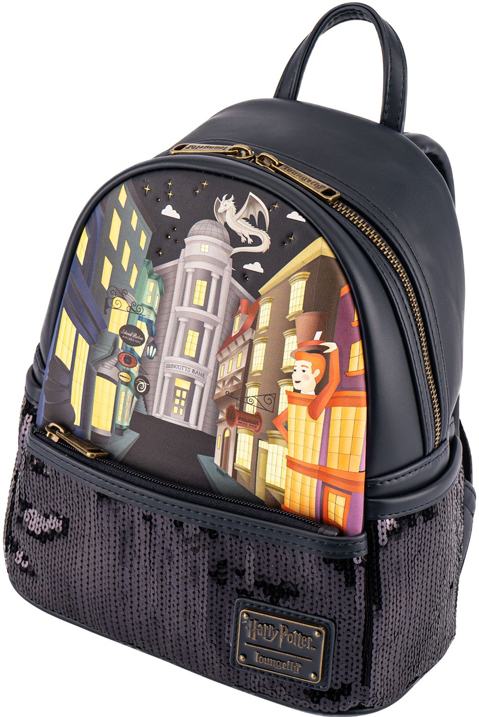 Diagon Alley Sequin Mini Backpack (Loungefly Harry Potter:)