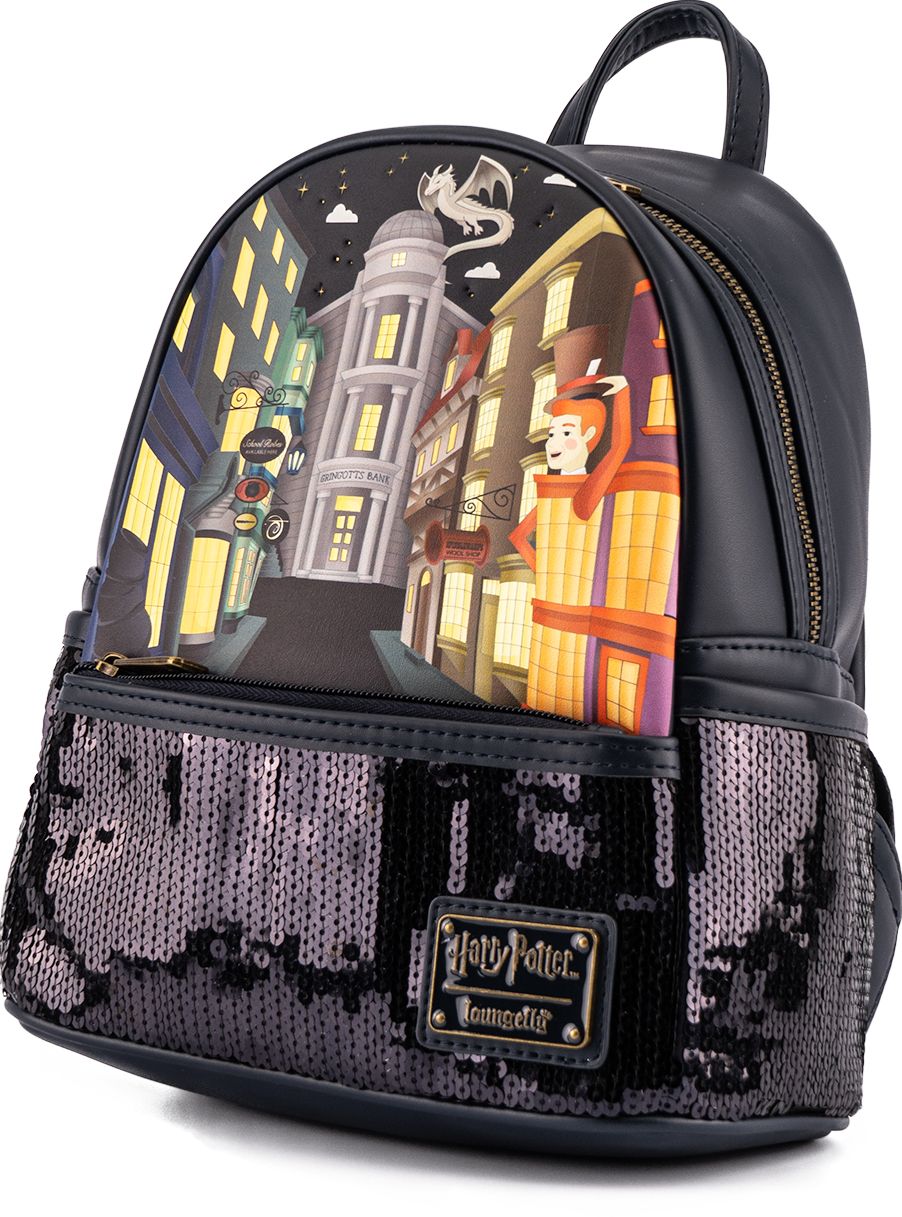 Diagon Alley Sequin Mini Backpack (Loungefly Harry Potter:)