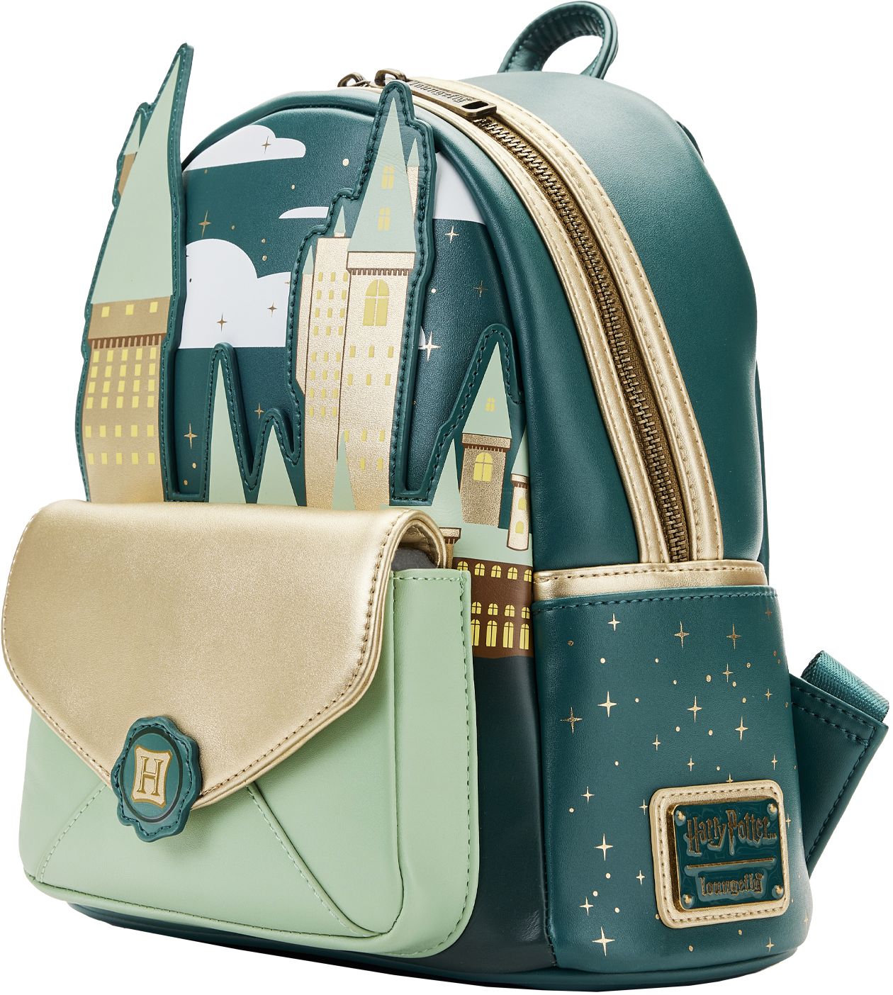 Golden Hogwarts Castle Mini Backpack (Loungefly Harry Potter:)