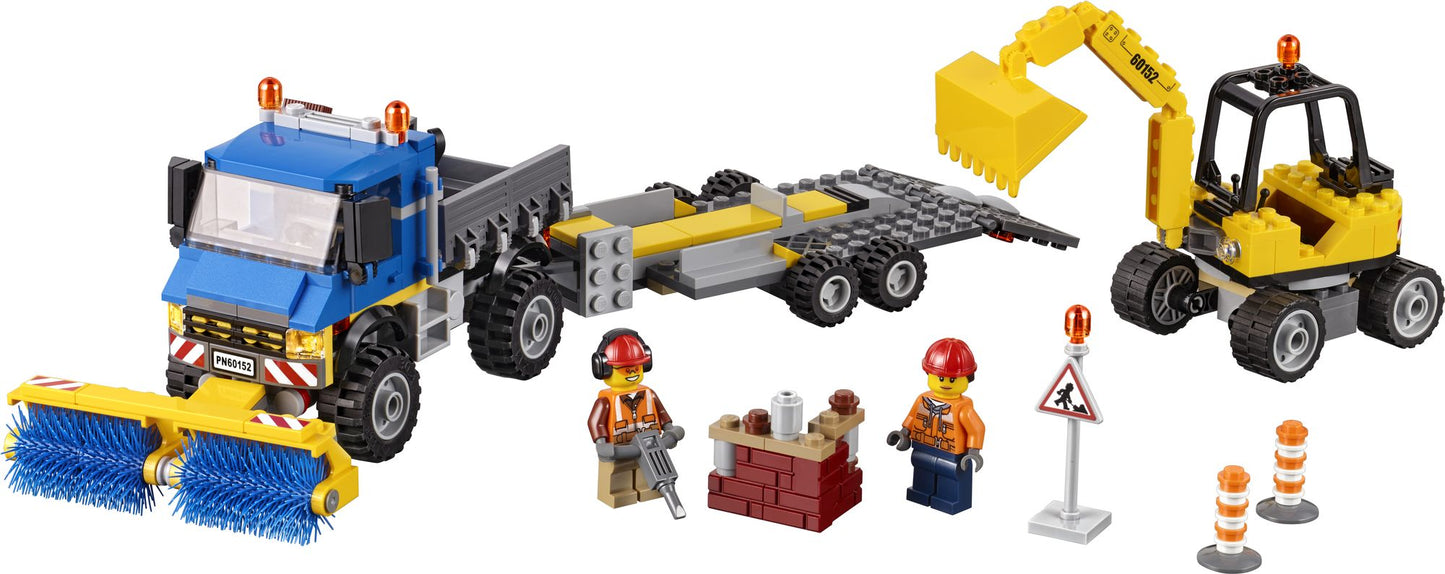 60152 LEGO City Sweeper & Excavator
