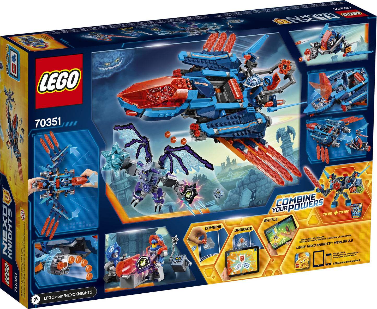 70351 LEGO Nexo Knights Clay's Falcon Fighter Blaster