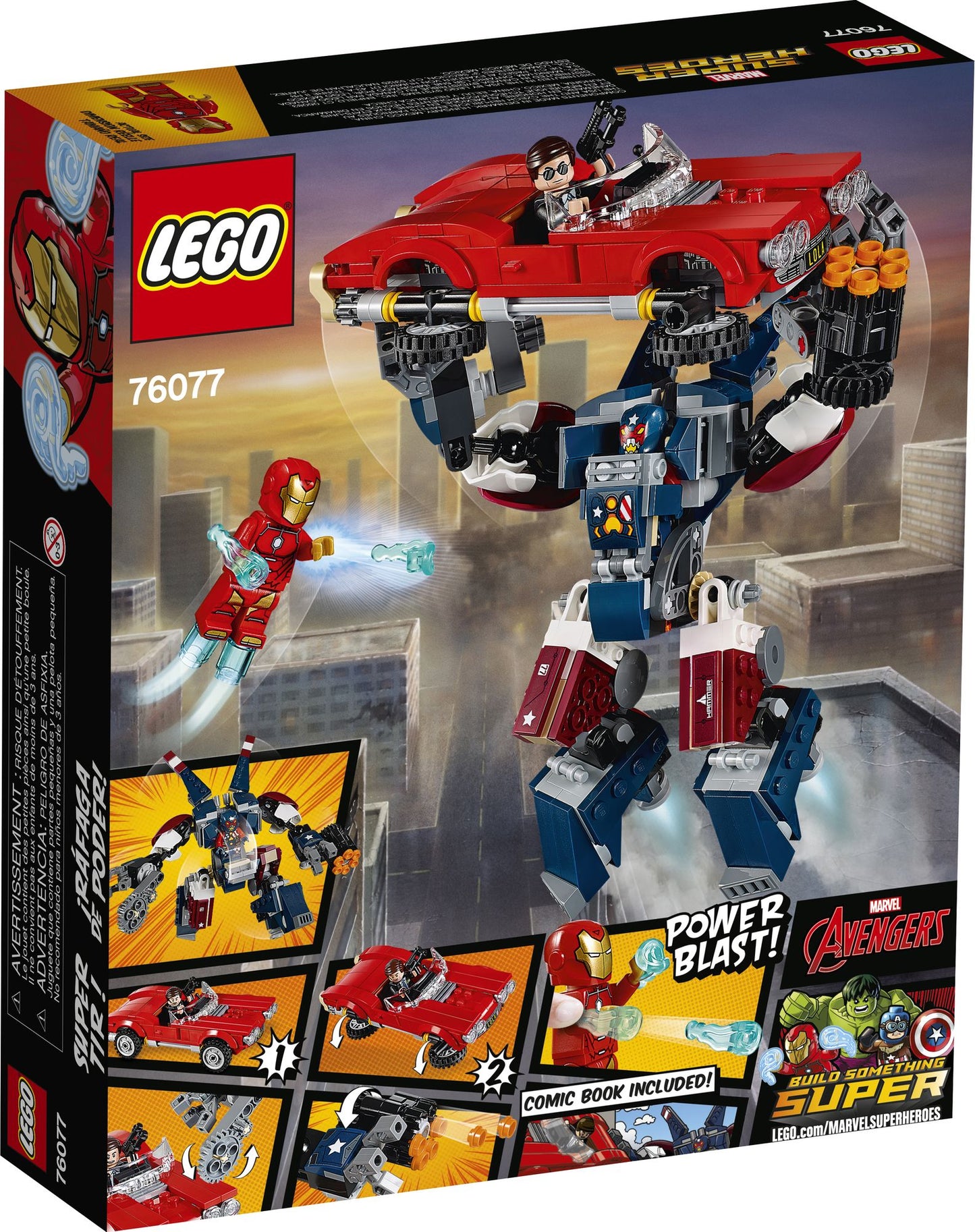 76077 LEGO Super Heroes Iron Man: Detroit Steel Strikes