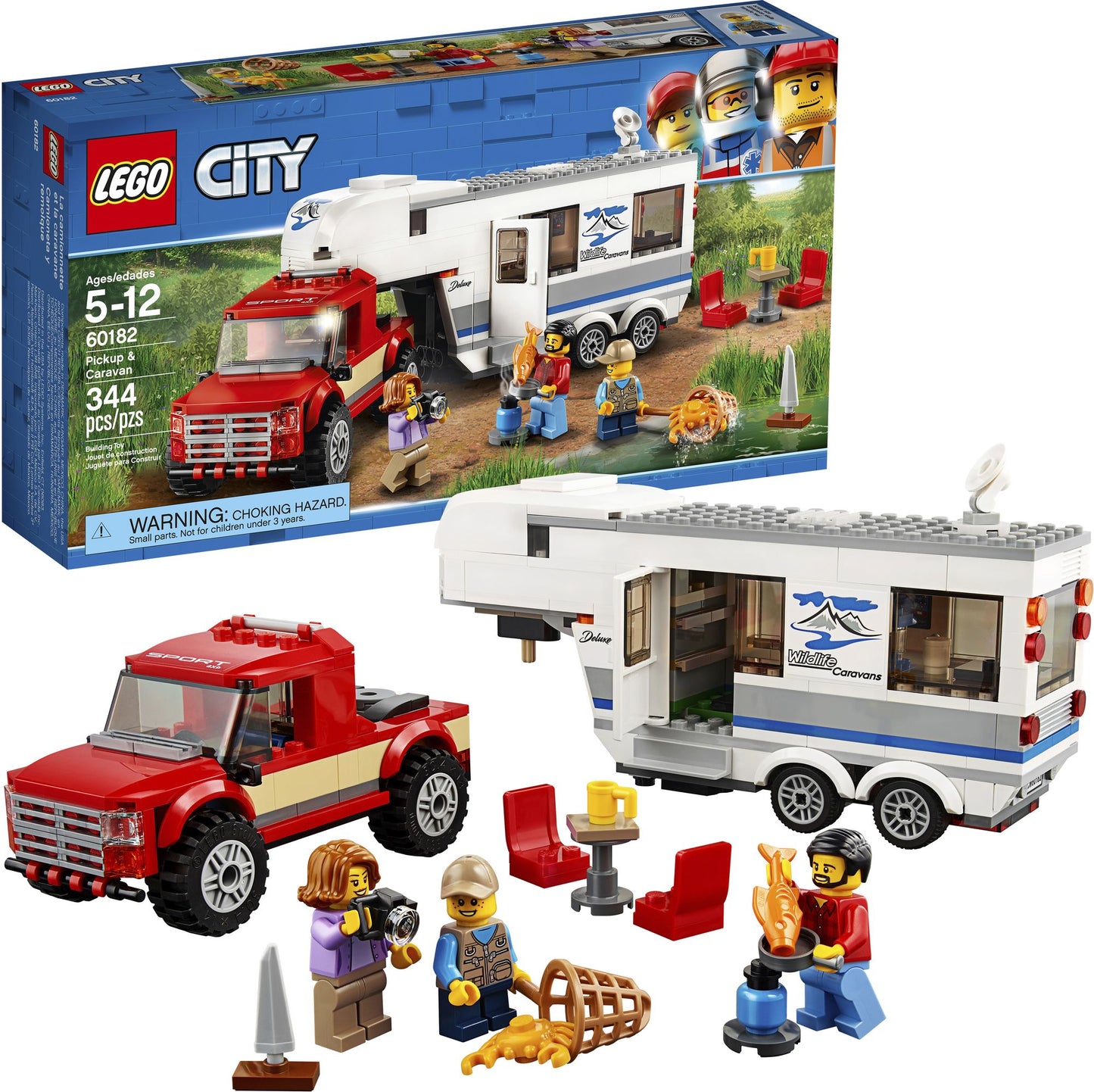 LEGO® City Great Vehicles Pickup & Caravan 60182