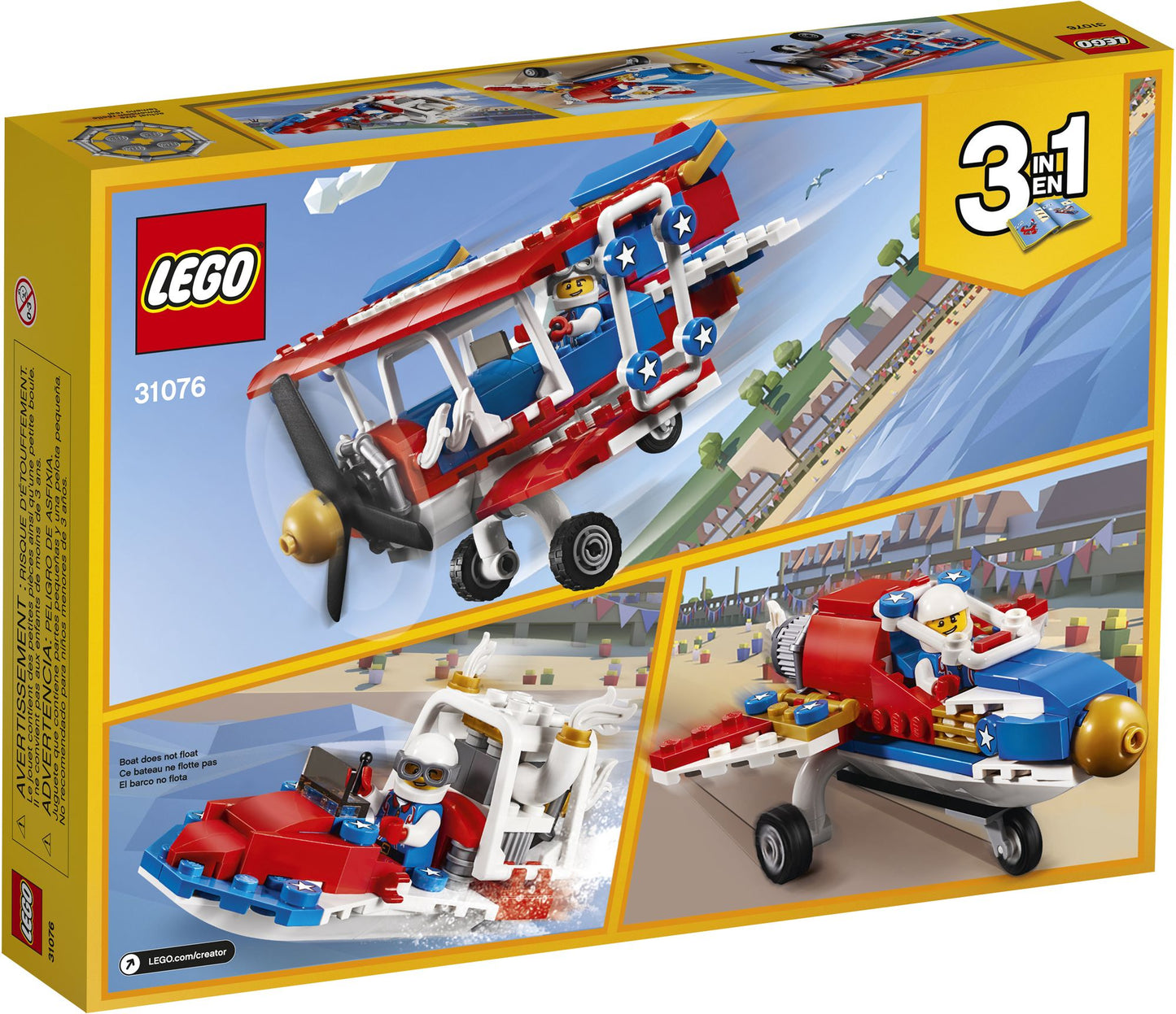 LEGO® Creator Daredevil Stunt Plane 31076