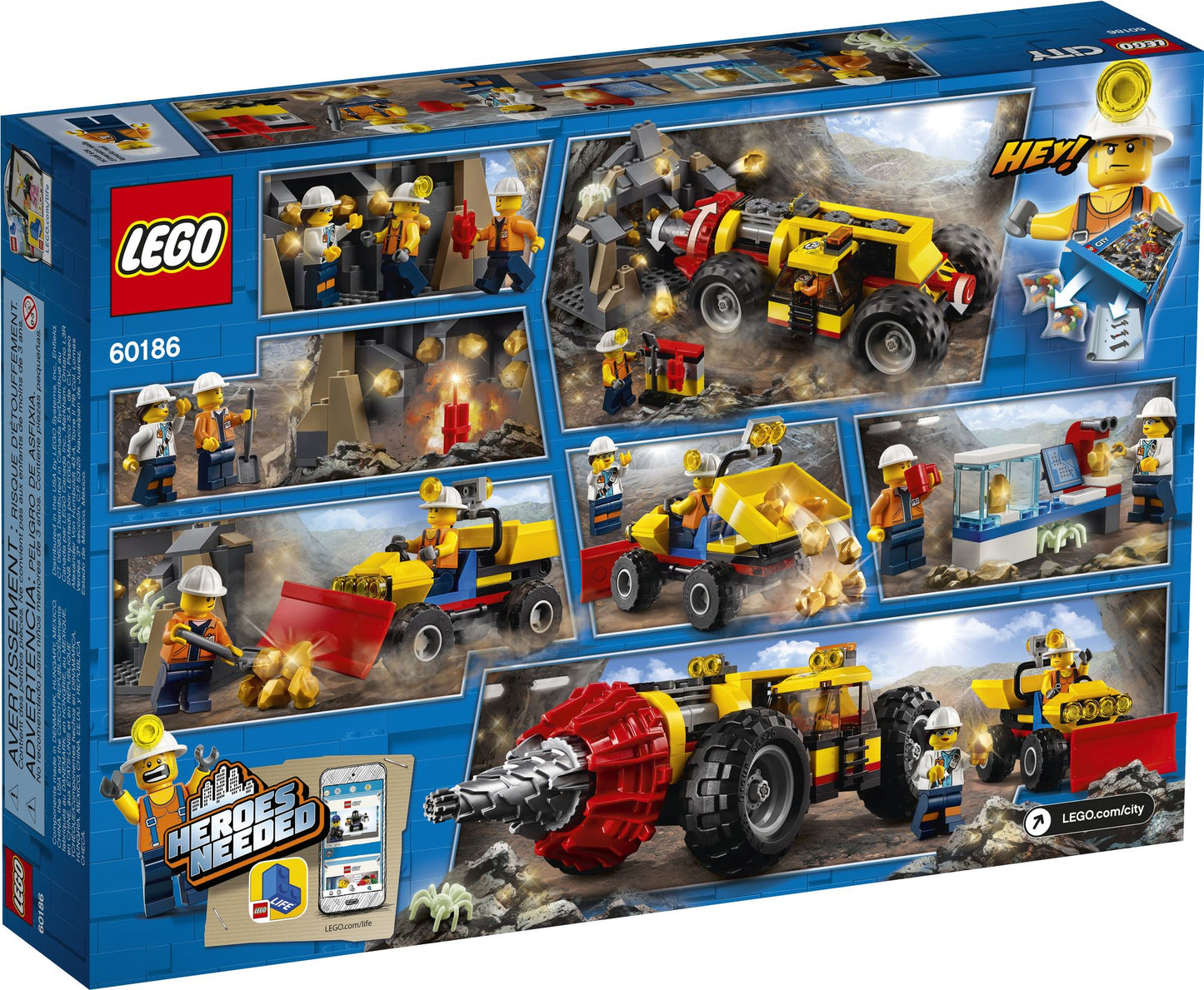LEGO® City Mining Mining Heavy Driller 60186