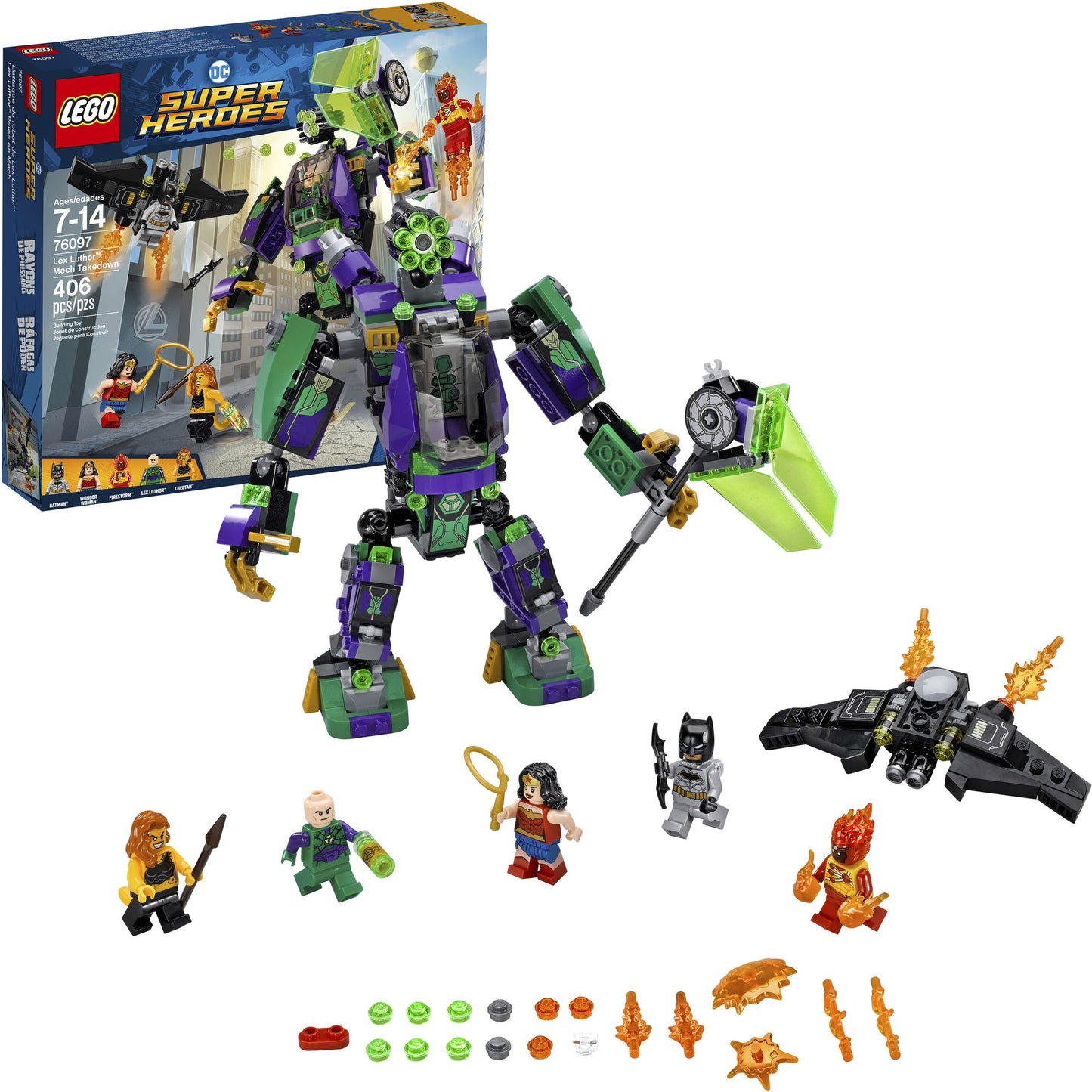 LEGO® Super Heroes DC Comics Lex Luthor Mech Takedown 76097