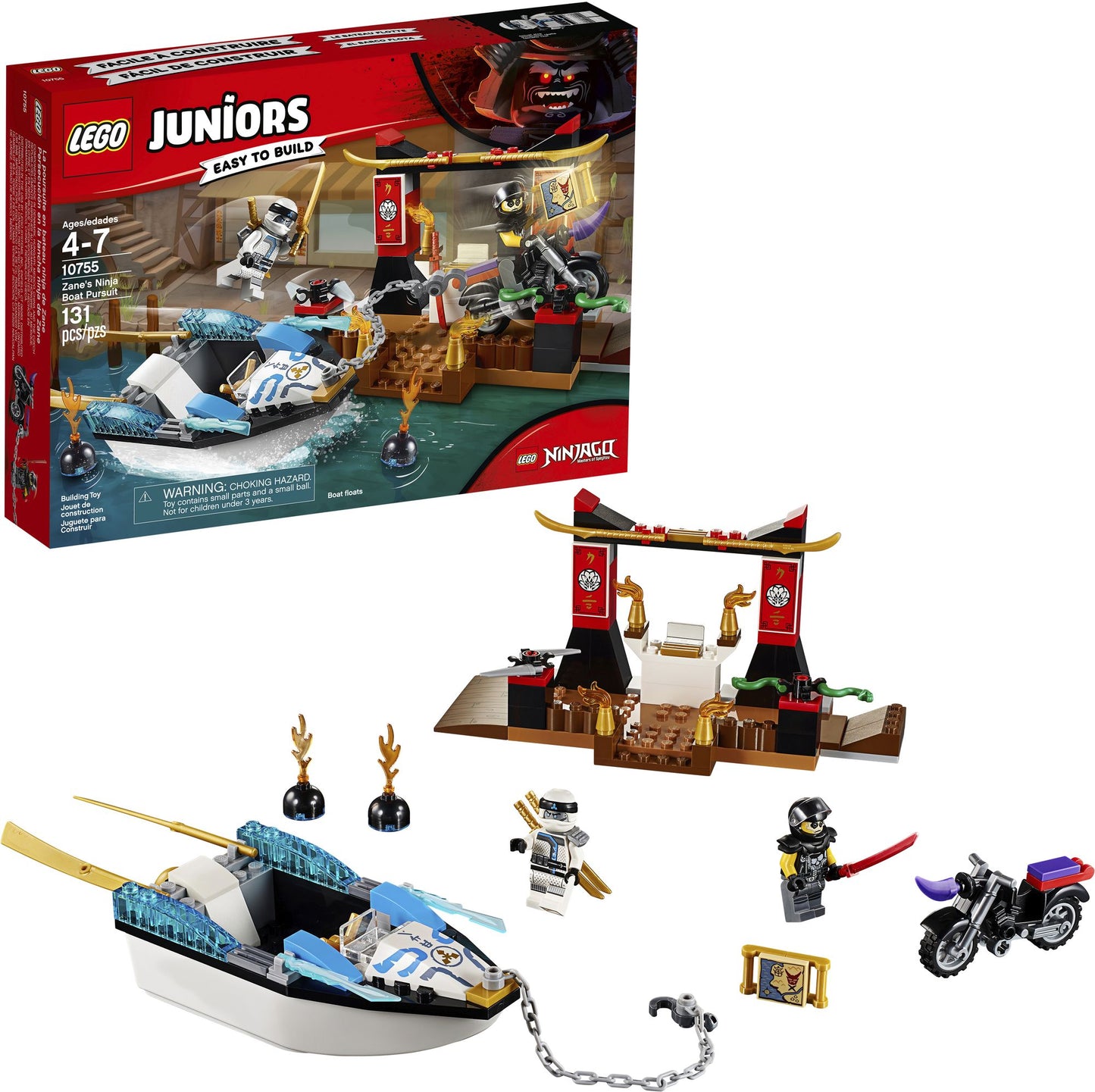 LEGO® Juniors Zane's Ninja Boat Pursuit 10755