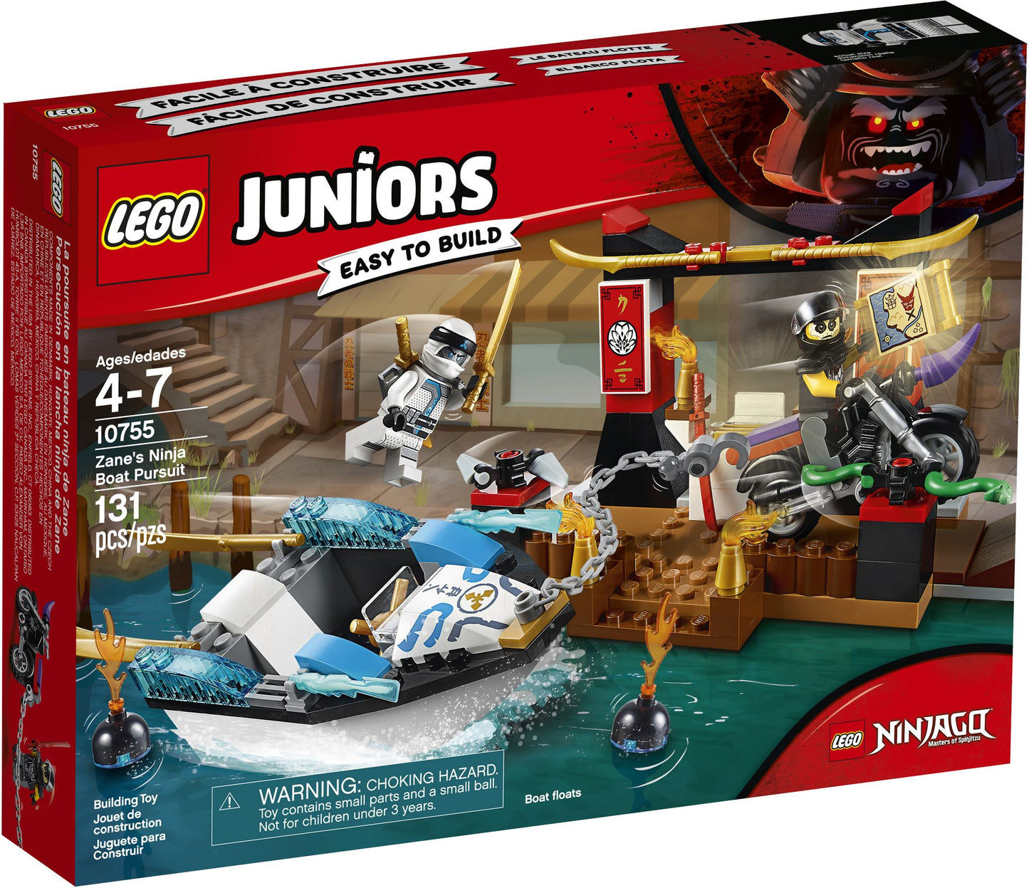 LEGO® Juniors Zane's Ninja Boat Pursuit 10755