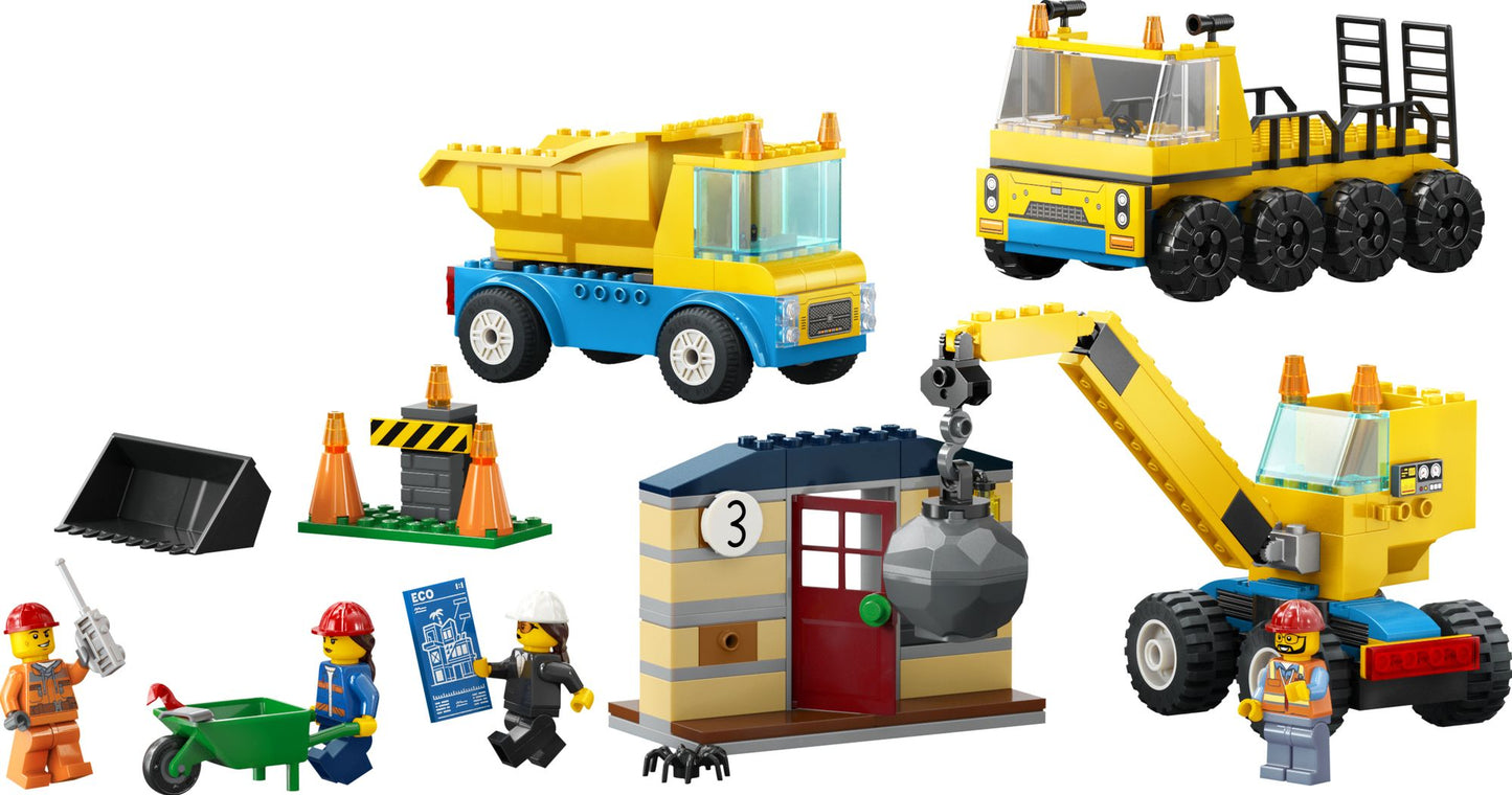 LEGO City Great Vehicles Construction Trucks and Wrecking Ball Crane 60391