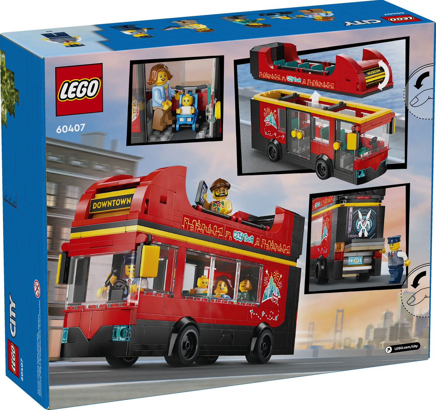 LEGO City Great Vehicles Red Double-Decker Sightseeing Bus 60407