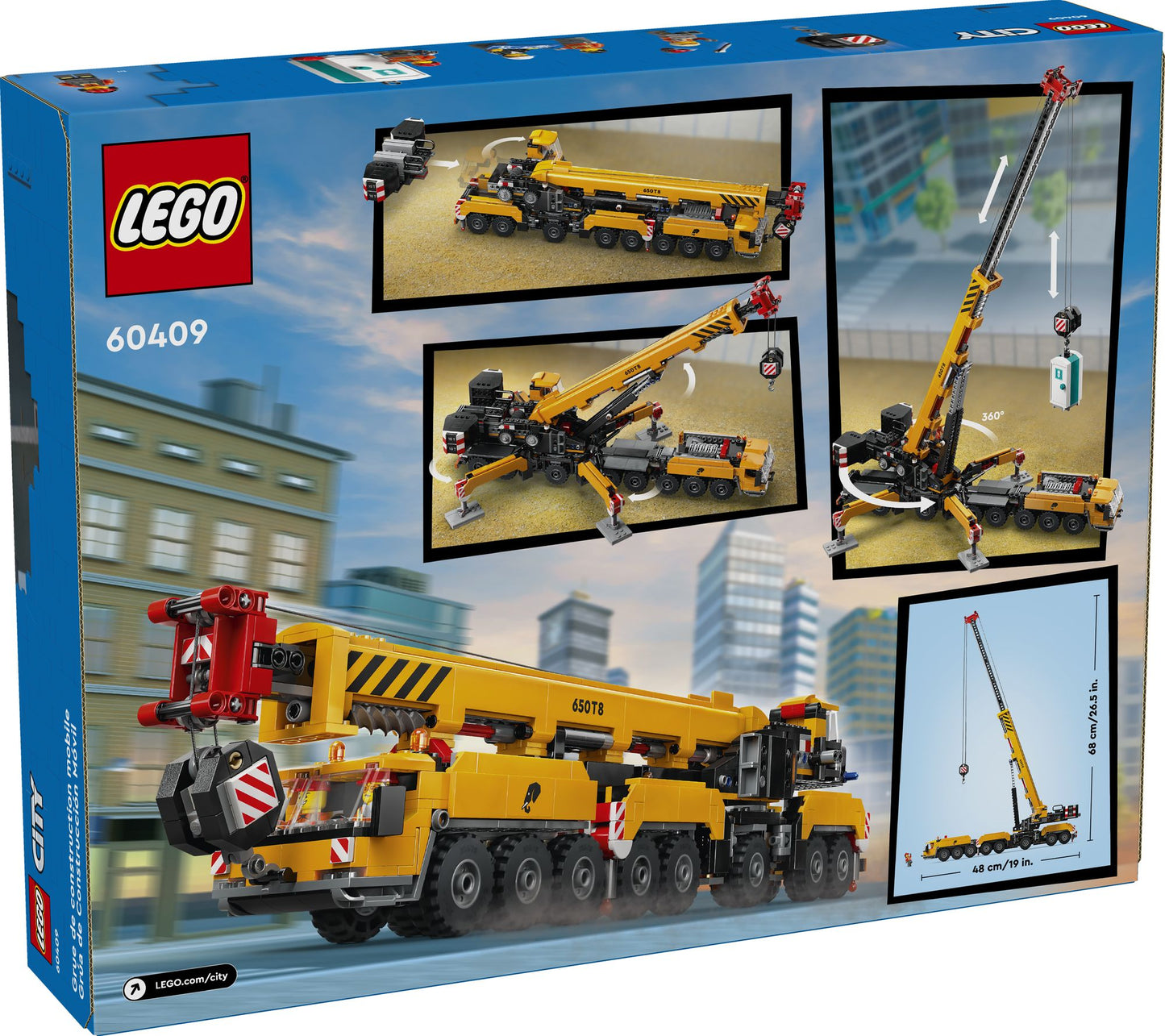 LEGO City Big Vehicles Yellow Mobile Construction Crane 60409