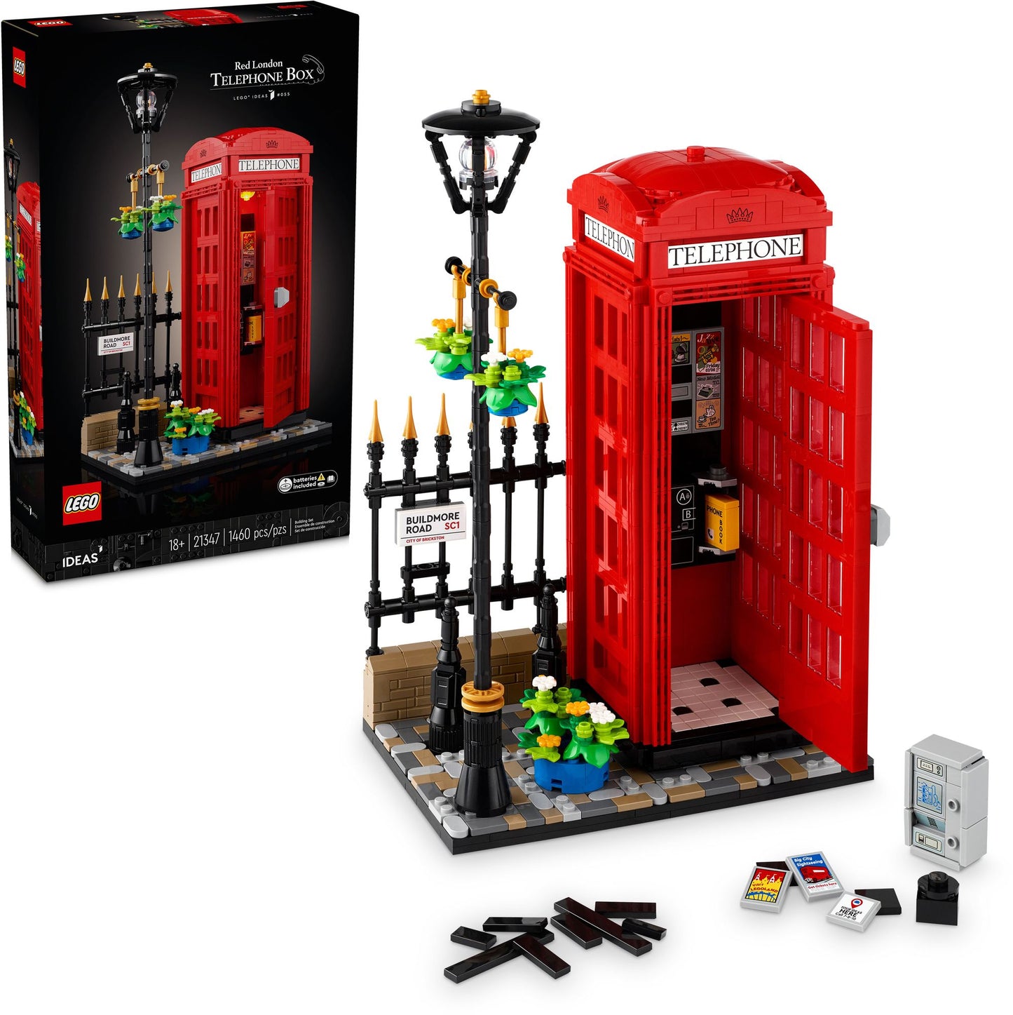 LEGO Ideas Red London Telephone Box 21347