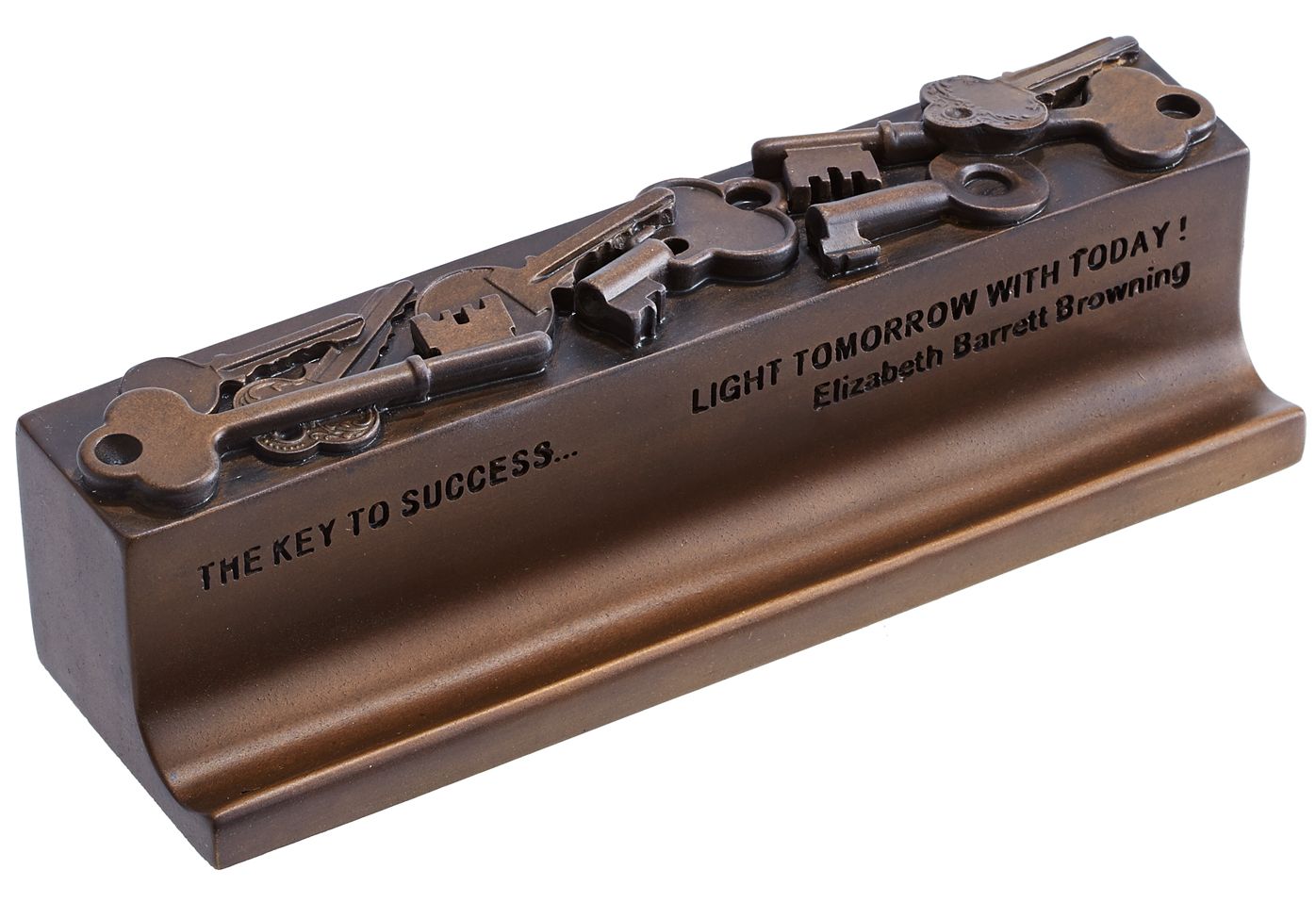 "The Key To Success...Light Tomorrow With Today" Antique Keys Pen Rest