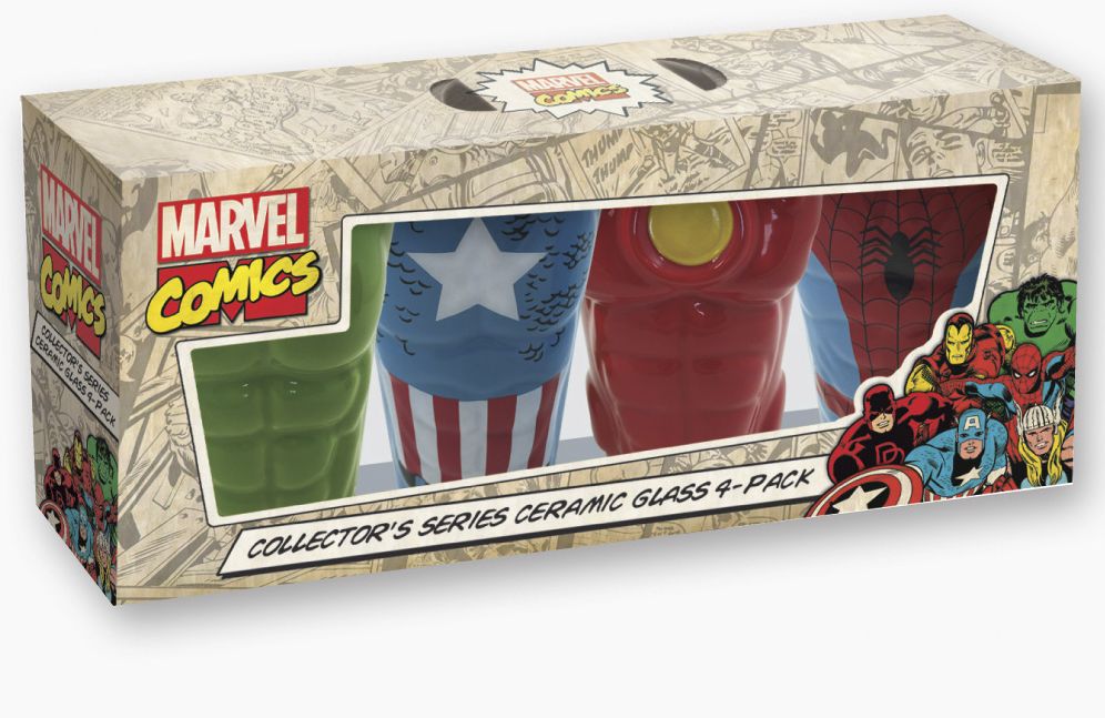 Marvel Heroes Molded Ceramic Pint 4-Pack