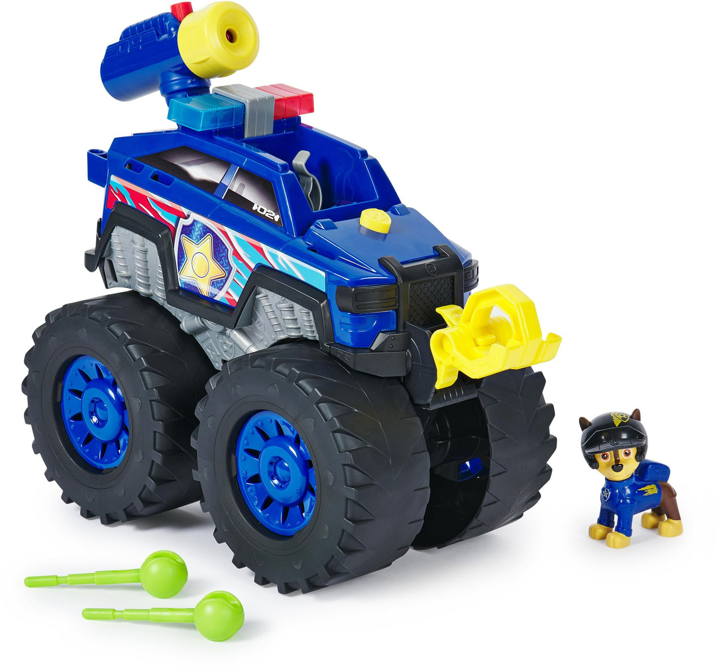PAW Patrol Rescue Wheels Chase's Power Haulin' Cruiser Toy Truck with Launcher Motorized Winch, Lights & Sounds Kids Toys for Boys & Girls Ages 3+