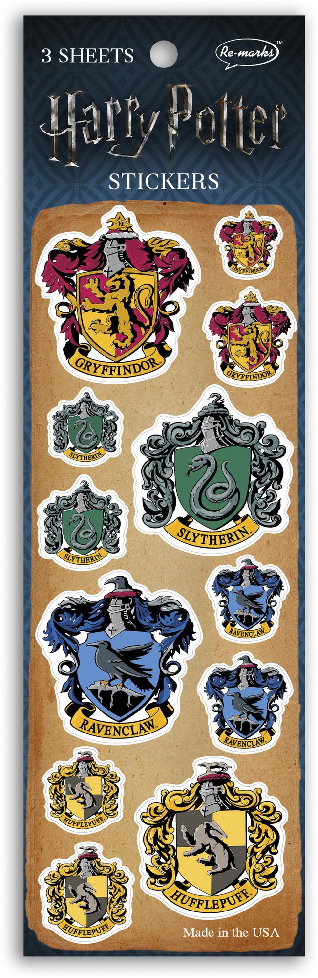 Harry Potter Crests Collection Sticker Sheets
