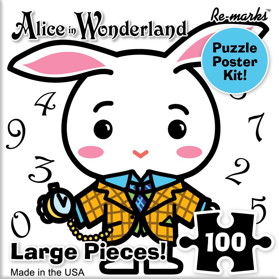 Wonderland 100pc Puzzle Cube White Rabbit
