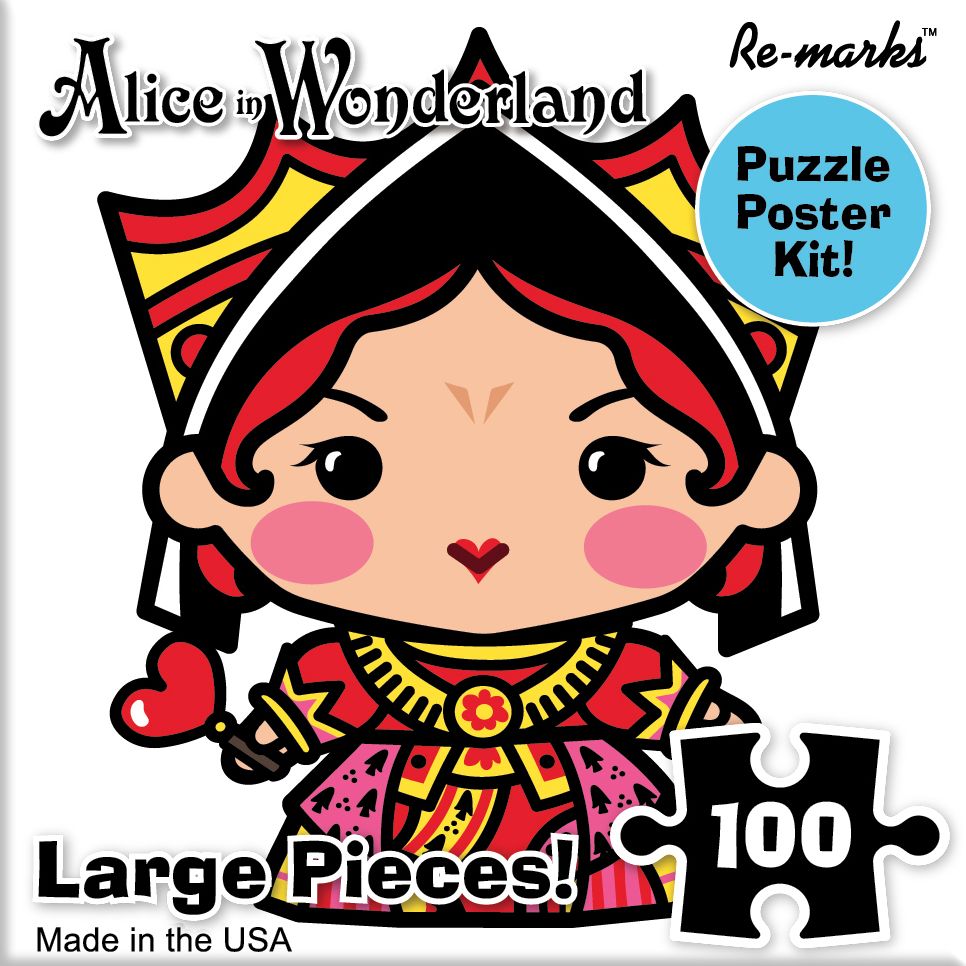 Wonderland 100pc Puzzle Cube Queen of Hearts
