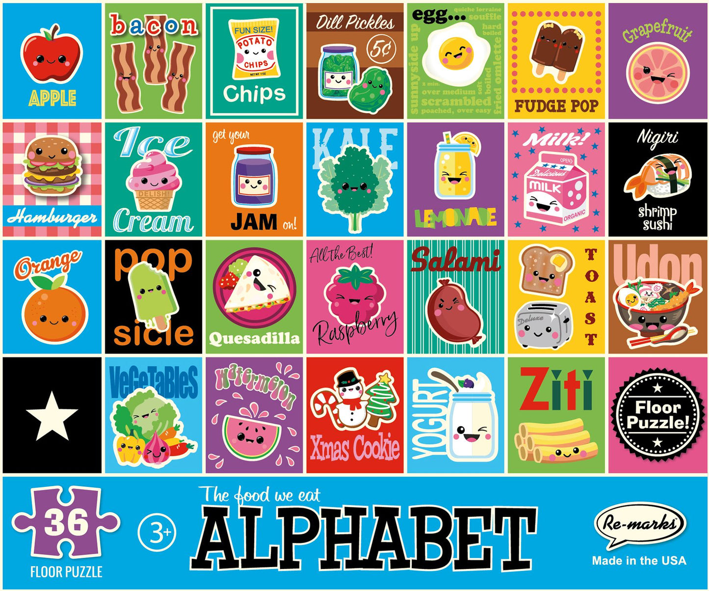 The Food We Eat Alphabet 36 Piece Floor Puzzle