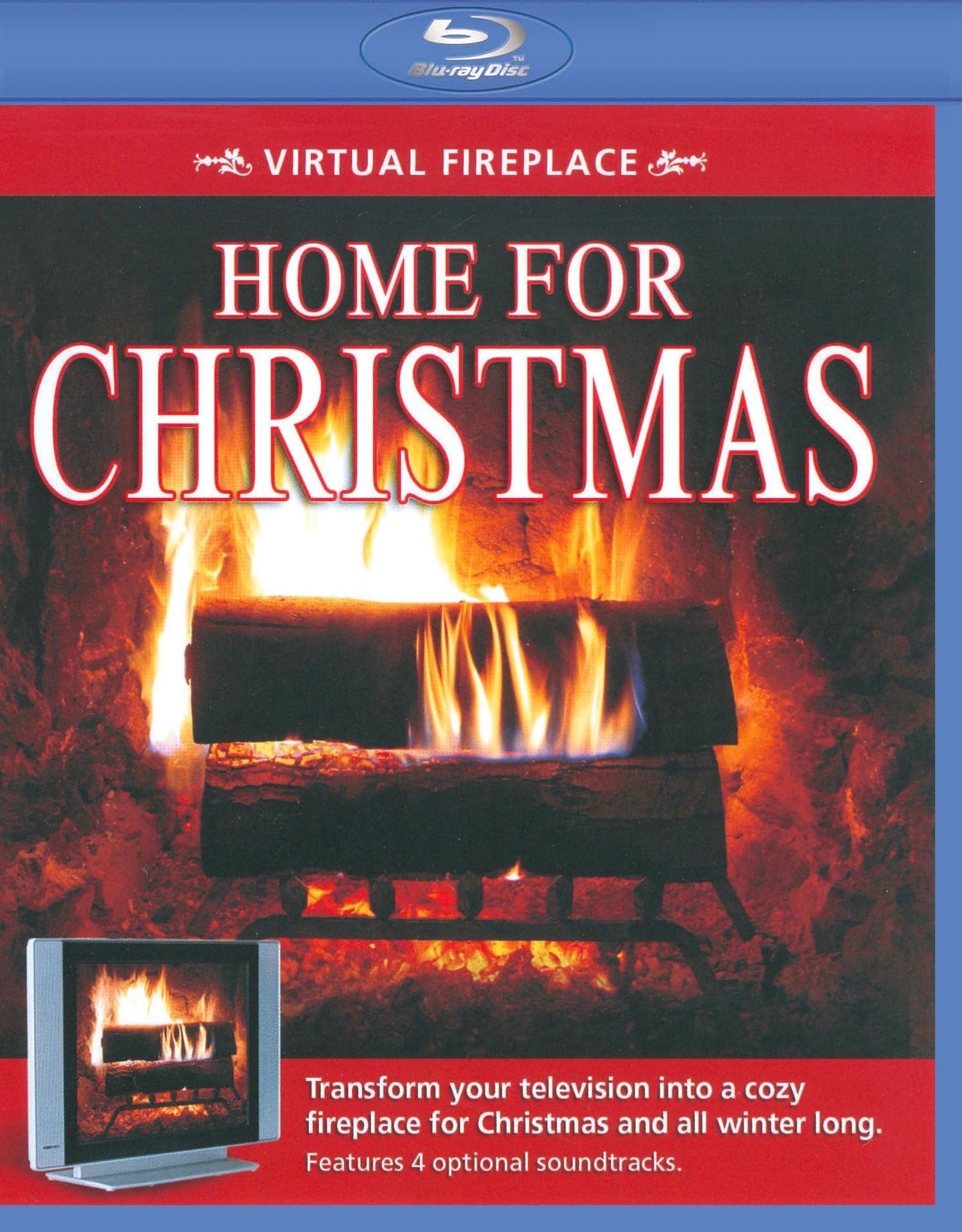 Virtual Fireplace: Home for Christmas [Blu-ray]