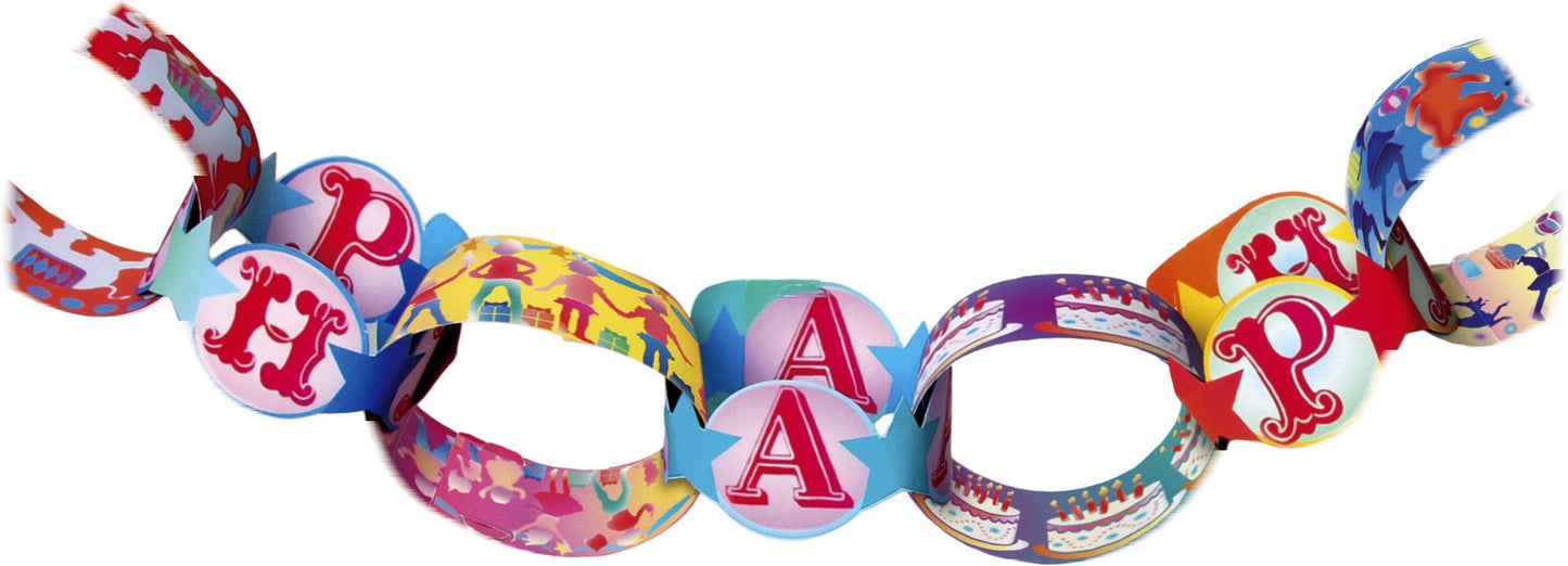 Paper Chains Happy Birthday Decoration