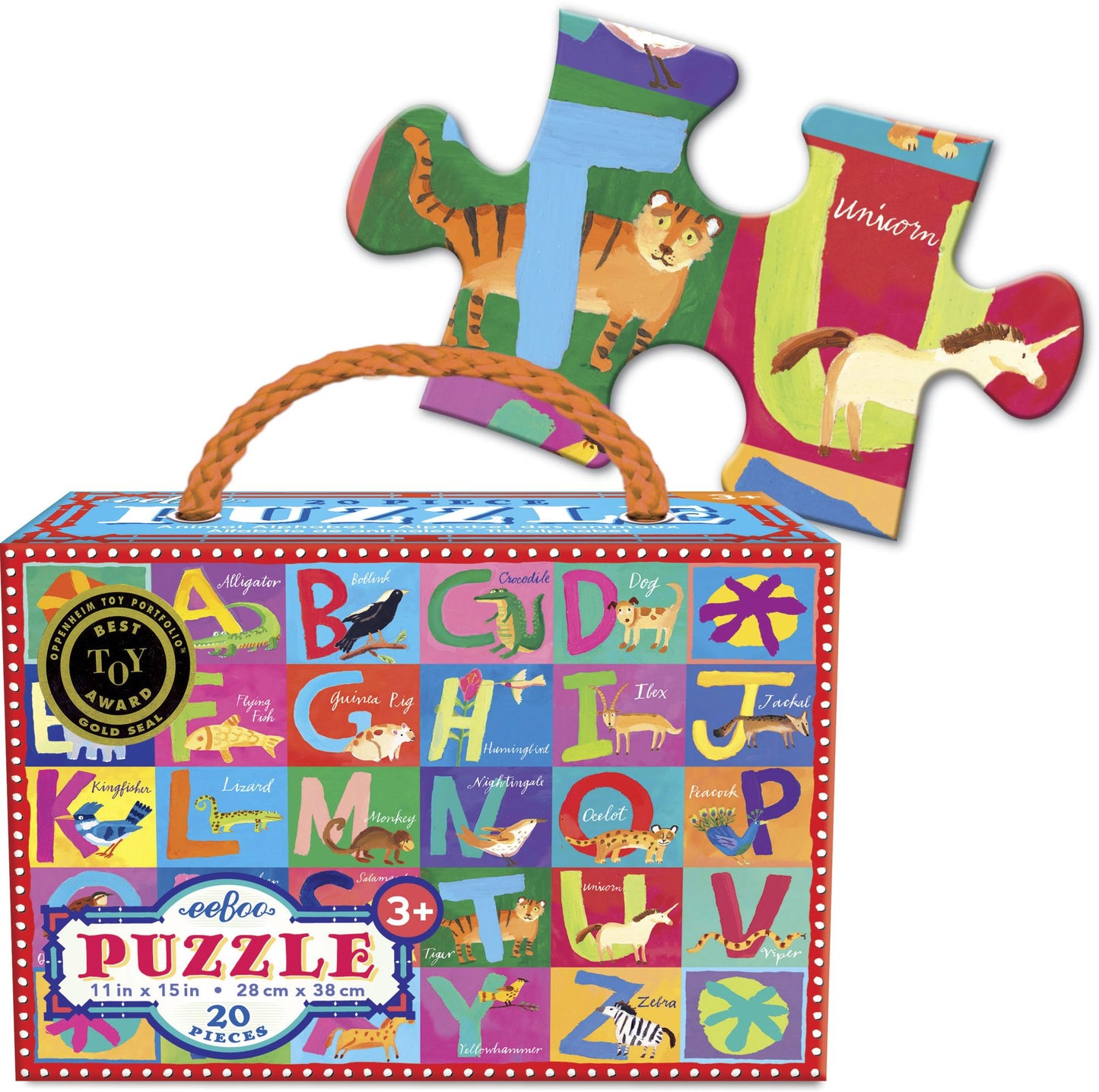 Animal Alphabet 20 Piece Puzzle