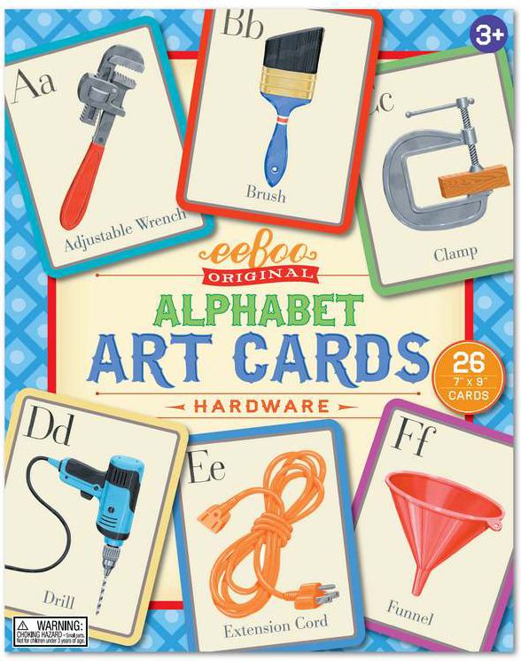 Hardware Alphabet Art Cards