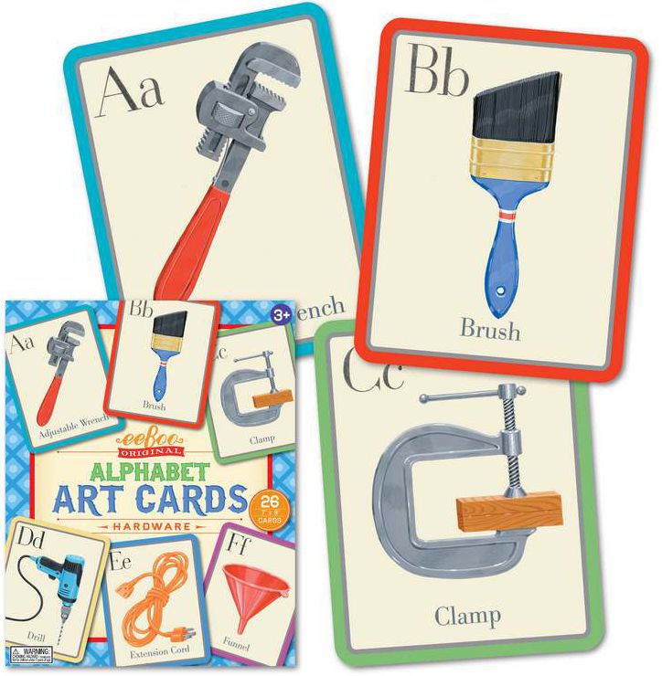 Hardware Alphabet Art Cards